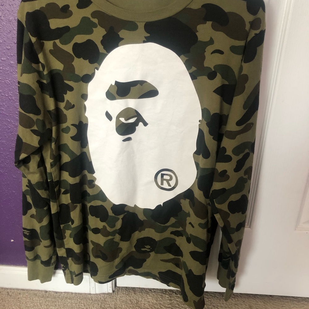 Long Sleeve Camo Bape Shirt